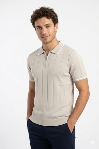 Cazador Erkek Triko Bej Polo Yaka Tshirt 34260
