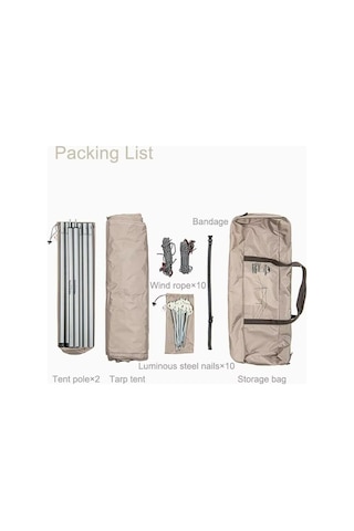 Naturehike Hexagon Glamping Tarp 3x4.8 Metre Bej