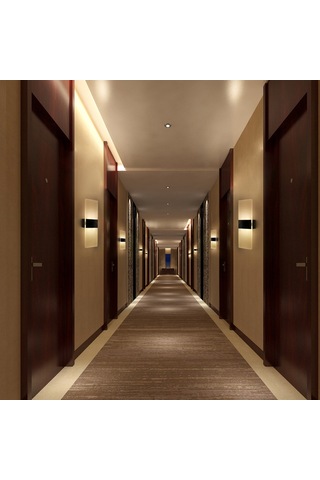 Dofolink Siyah Led Akrilik Duvar Lambası Sıcak Beyaz Işık - Yatak Odası, Otel, Koridor Dekoratif Aydınlatma Dik Açı, 6w Siyah