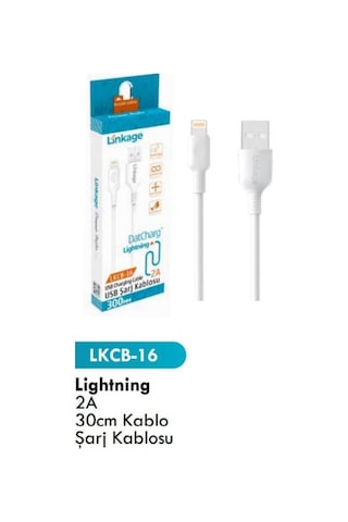 Lkcb-16 Lightning 2a 30cm Kablo Şarj Kablosu