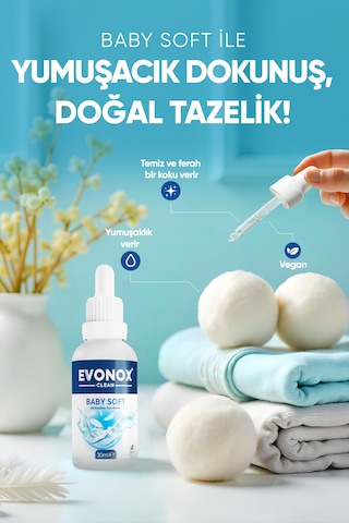 Clean Çamaşır Yün Kurutma Topu Esansı Baby Soft 30 Ml Tekli