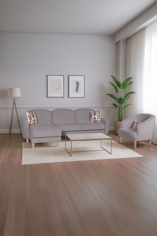 Bohem's Köşe Açık Gri Çift Taraflı Kullanılabilir Köşe Takımı Berjer Dahildir Açık Gri