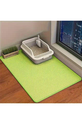 Honeybeeshop Anti-slip Kedi Kumu Matı Yeşil Xxl 29 53x45 28 İnç Su Geçirmez Dayanıklı Koku Yapmayan Kolay Temizlenir 6 Renk Seçeneği