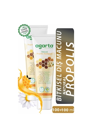Agarta Doğal Propolis Özlü Diş Macunu 2 x 100 ML