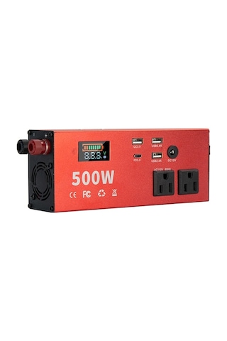 Dancemonkey 500w Güçlü Dc 12v-ac 110v Tip-c Usb Güç İnvertörü