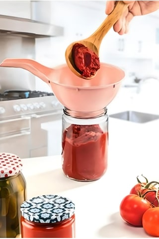 Pratik Plastik Pirinç Ve Kavanoz Süzgeçleri Pembe