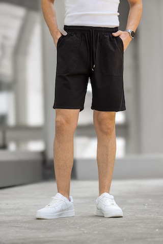 Kite Regular Fit Cepli Kapri Şort - Siyah Siyah