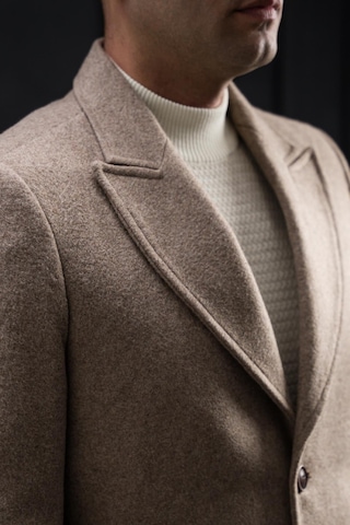Advante Slimfit Kırlangıç Yaka Düğme Kapamalı Erkek Kaşe Kaban 001