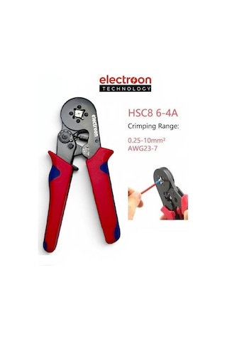 Electroon Hsc8 6-4a Terminal Sıkma Pensesi +1150parça Kablo Pabucu Set 1 Adet