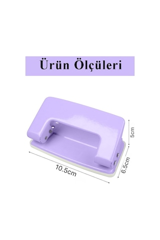 Lila Delgeç Metal 1 Adet 10 Sayfa Enerji Tasaruflu Delegeç Perfaratör Kağıt Delgeci 1 Paket Lila