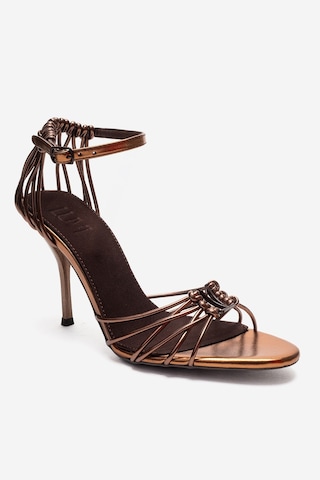 Luvishoes Arona Bakır Kahverengi Kadın Topuklu Ayakkabı Bakır