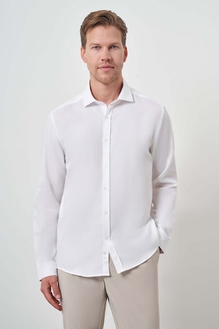 Morven Erkek Beyaz Pamuk Trend Slim Fit İtalyan Yaka Gömlek 25mc004048600 Beyaz Beyaz
