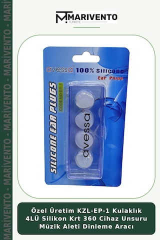 Özel Üretim Kzl-ep-1 Kulaklık 4lü Silikon Krt 360 Cihaz Unsuru Müzik Aleti Dinleme Aracı Çok Renkli