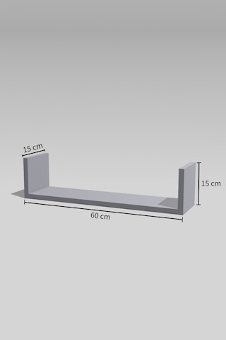 Beyaz Ahşap Dekoratif Duvar Rafı