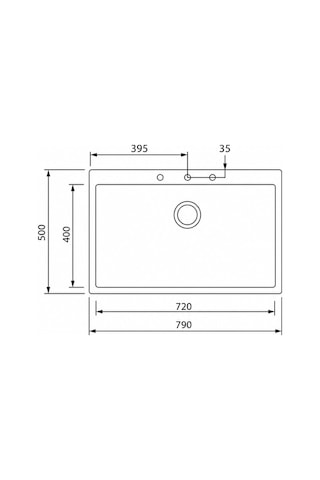 Forsquare Tek Göz Granit Evye Beyaz 79x50 115230004