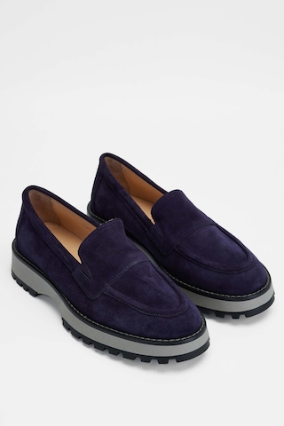 Tamer Tanca Kadın Hakiki Deri Lacivert Süet Loafer Ayakkabı 902 3435 Bn Ayk Sk23/24 Lacı Suet Lacivert