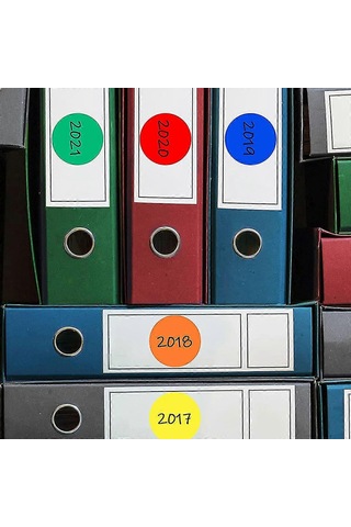 2 İnç Yuvarlak Renkli Kodlama Etiketleri 10 Çeşitli Renk Daire Nokta Etiketleri Kendinden Yapışkanlı Renkli Düz C Çok Renkli