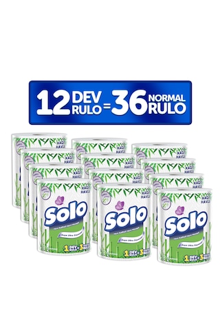 Solo Dev Rulo Bambu Kağıt Havlu 12'li