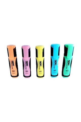 Noki Pastel Highlighter 9000P 5'li Işaretleme Kalemi Nokı Khnoki8