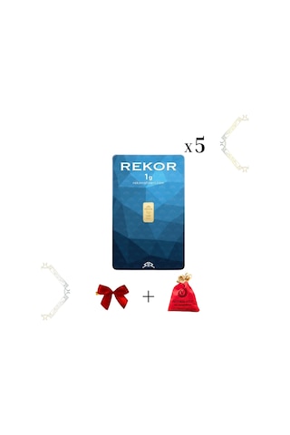 5 Adet 1 Gr Rekor 24 Ayar