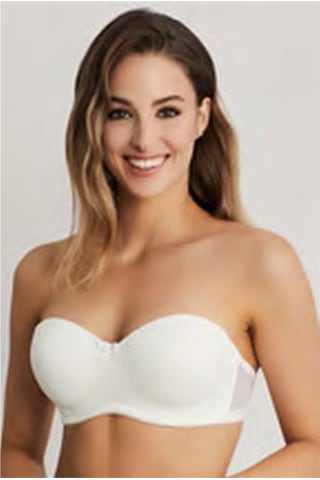 Eros Ersk160 Adela Straplez Double Push-up Sütyen - Beyaz Beyaz
