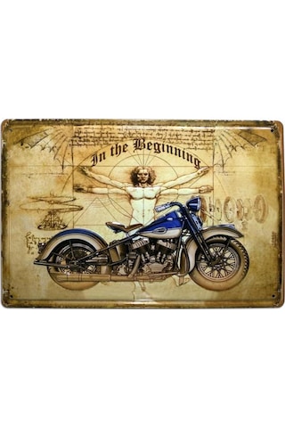 Cajuart Begining Motor Temalı 20X30 Cm Metal Plaka Metal Tablo