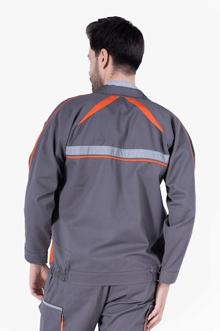 Turuncu Biyeli Reflektörlü Mont Gri - Turuncu