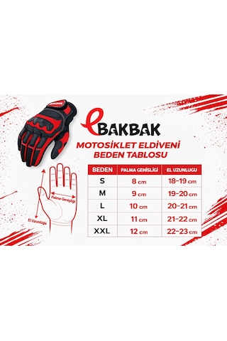 Ebakbak Motosiklet Eldiveni Black Uzun Racing Full Koruma Leather Deri Motorcu Eldiven