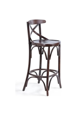 Thonet Ahşap Bar Sandalyesi Kahverengi