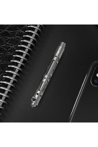 Aubyhe Titanium Alyuminyum Çok Amaçlı Taktik Kalem - Çarpıcı Pimli Cam Kırıcı, Savunma Ve Yazma Fonksiyonu, Taşınabilir Zsb007 Tabiat