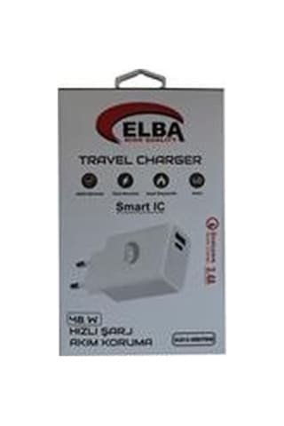 Elba ELB13 ELB-48W 3.4A USB-Pd48 (Usb+Type-C) Akıllı Koruma- Isıya Dayanıklı Hızlı Şarj Adaptörü
