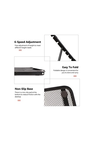 Maiyame Taşınabilir Katlanır Laptop Soğutucu Standı - Çizim, Yazma, Okuma İçin İdeal