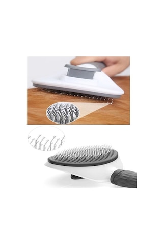 Otomatik Temizlenen Evcil Hayvan Tarağı Gri