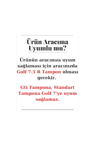 Volkswagen Golf 7.5 R Tampon İçin Difüzör Flap-flapları-bıçak