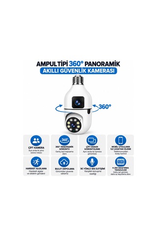 Aı Smart Kamera Yapay Zeka İle İnsan Takibi Duy 360 Dönebilen - Alarm Sistemi - Konuşma Özellikli Int-cmr40