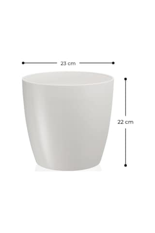 Serinova Dekoratif Yakut Saksı 7.4 L Kırık Beyaz