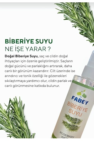 Biberiye Suyu Destekleyici Saç Toniği %100 Doğal - 200ml
