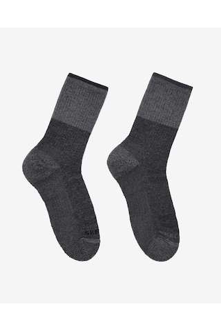 Skechers Wo1/2 Terry Traıl Crew - 2'li Paket Kadın Çorap Kadın Siyah Çorap S118744-001