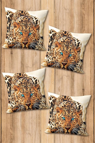 Dijital Baskılı Yumuşak Dokulu 4 Lü Kırlent Kılıfı Takımı 43x43 Cm Krl0024 Renkli