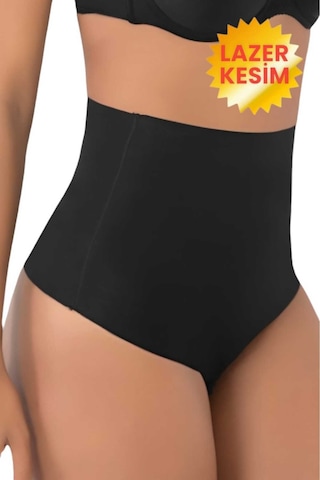 Uniquetrenders Kadın Lazer Kesim Ve Toparlayıcı String Korse Siyah