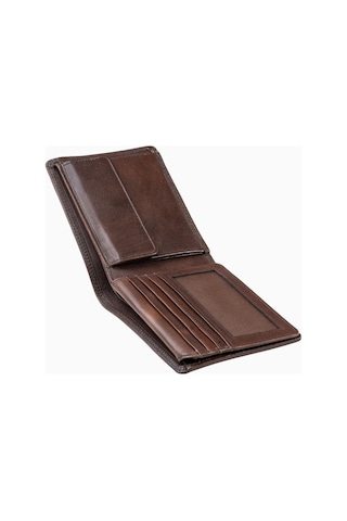 Farmhood Farmwood Memphis Deri Erkek Cüzdan Rfıd Korumalı 12,5 Cm Lüks Koyu Kahverengi