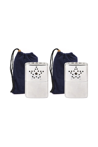 Tenfowee 2 Adet Dışarıda Kullanım Zincir Alaşımlı Taşınabilir El Isıtıcı - 57x20x90mm Boyutlu Paket İçeriği Gümüş