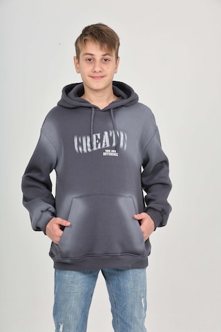 Toontoy Kids Toontoy Erkek Çocuk Pistole Baskılı Sweatshirt Füme