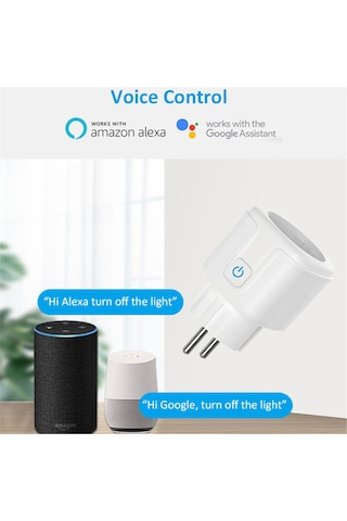 Ximistore9 Matter Uyumlu Akıllı Wi-fi Priz, 16a Yüksek Güç, Ses Kontrolü Ve Çocuk Güvenliği