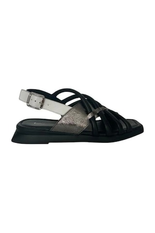 Kemal Tanca 862 M-709 Kadın Hakiki Deri Sandalet Siyah