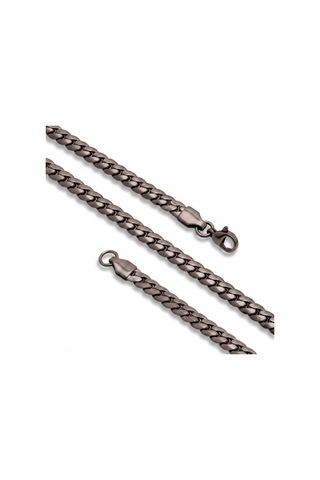 Beycen Aksesuar Ezme Balık Sırtı Erkek Çelik Kolye - 7x2mm 55cm Siyah 3902eck029 Çok Renkli