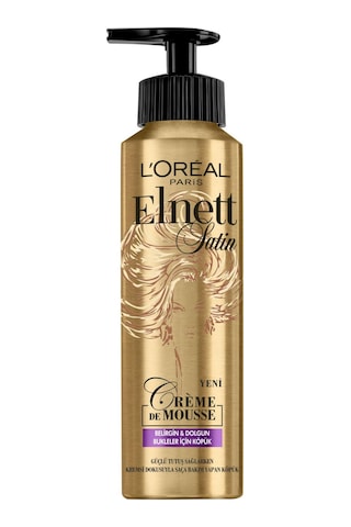 L'Oreal Paris Elnett Creme de Mousse Belirgin ve Dolgun Bukleler için Saç Köpüğü 200 ML