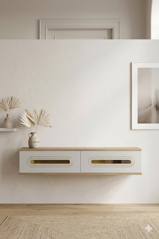 Da1220dbg Rany Dresuar , Antre Hol Rafı Safirmeşe-beyaz-gold 120cm