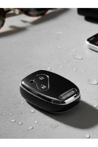 Honda Civic Jazz Cr-v Accord 2 Buton Nano Anahtar Kılıfı Siyah-gümüş