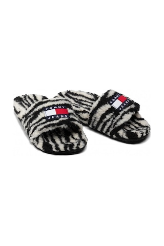 Black Tommy Hilfiger Kadın Wild Animal Printed Pool Slide Terlik